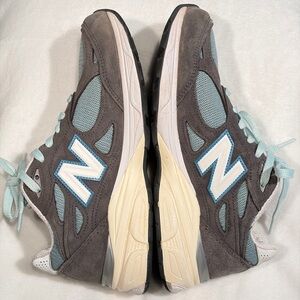 New Balance x Kith 990v3 M990KS3 Made USA Heritage Gray Blue Sneakers m6/w8